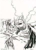 JUDGE DREDD - THE CURSED EARTH - Osprey games - card art 5 - Rufus Dayglo Comic Art